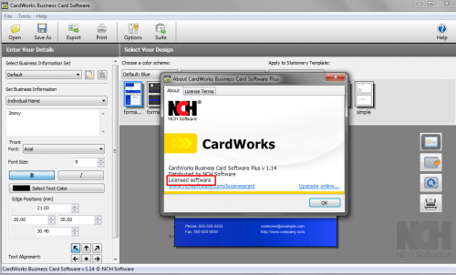 cardworks business card designer
